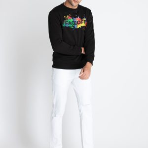 Mens Printed Round Neck Sweatshirt
