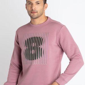 Mens Printed Round Neck Sweatshirt