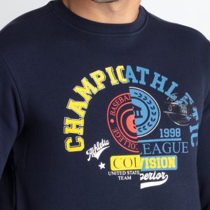 Mens Printed Round Neck Sweatshirt