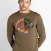 Mens Printed Round Neck Sweatshirt