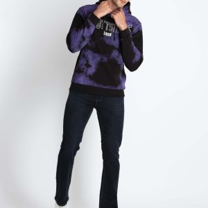 Mens Tie & Dye Sweatshirt With Hoodie