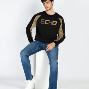 Status Quo Men'S Colorblocked Round Neck Full Sleeve Sweatshirt