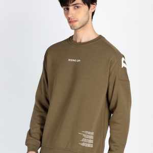 Mens Printed Round Neck Full Sleeve Sweatshirt