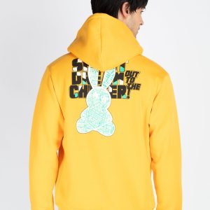 Mens Printed Round Neck Hooded Sweatshirt