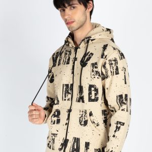Mens All Over Printed Hooded Sweatshirt