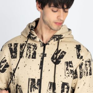 Mens All Over Printed Hooded Sweatshirt