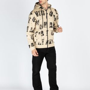 Mens All Over Printed Hooded Sweatshirt