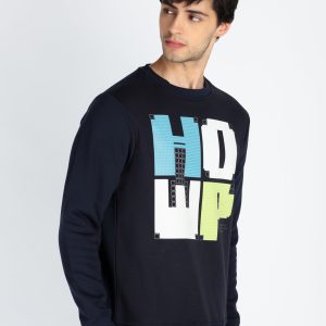 Mens Printed Round Neck Full Sleeve Sweatshirt