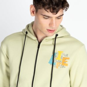 Mens Front & Back Print Hooded Sweatshirt