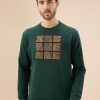 Status Quo Men'S Chest Rubber Typography Print Full Sleeve Round Neck Fleece Sweatshirt