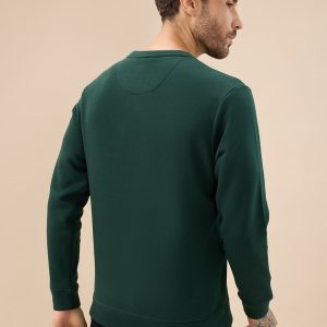 Status Quo Men'S Chest Rubber Typography Print Full Sleeve Round Neck Fleece Sweatshirt