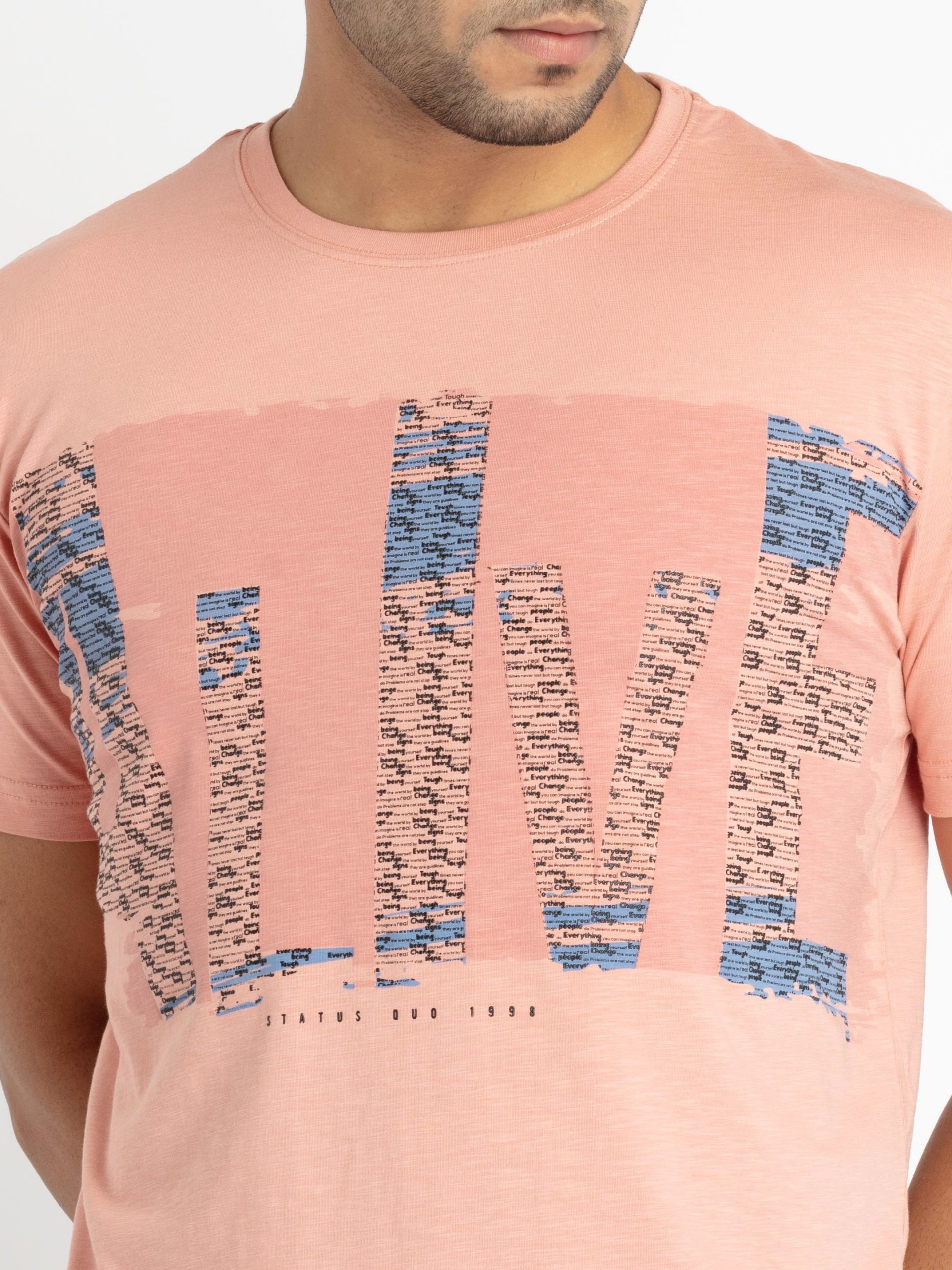Status Quo Mens Printed Round Neck T-Shirt