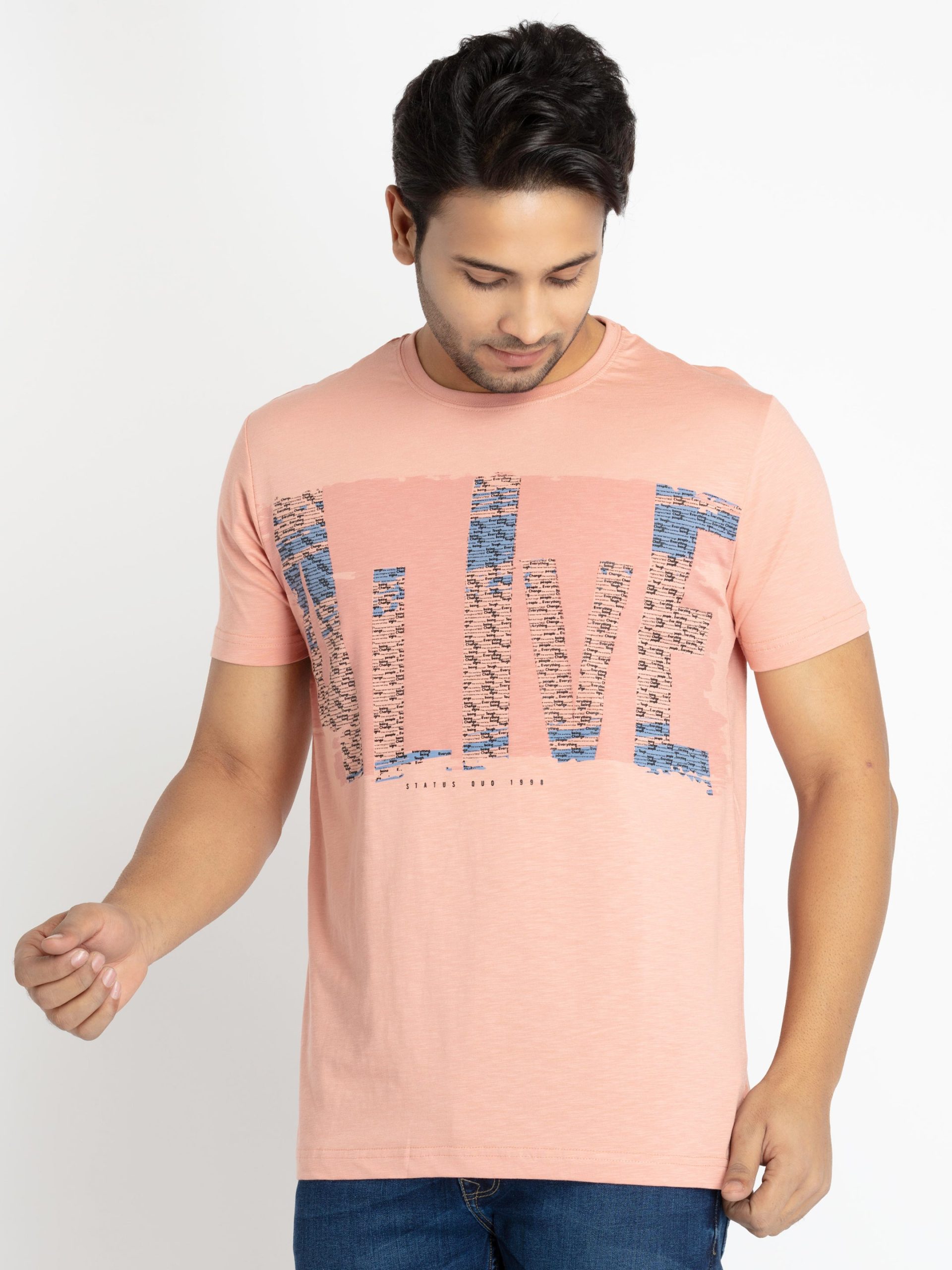Status Quo Mens Printed Round Neck T-Shirt