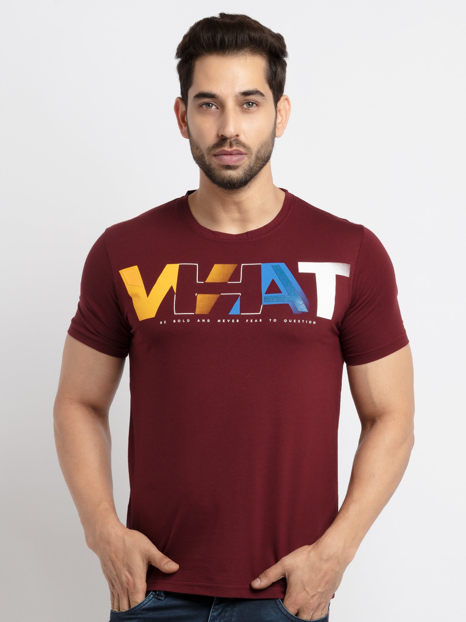 Status Quo Mens Printed Round Neck T-Shirt