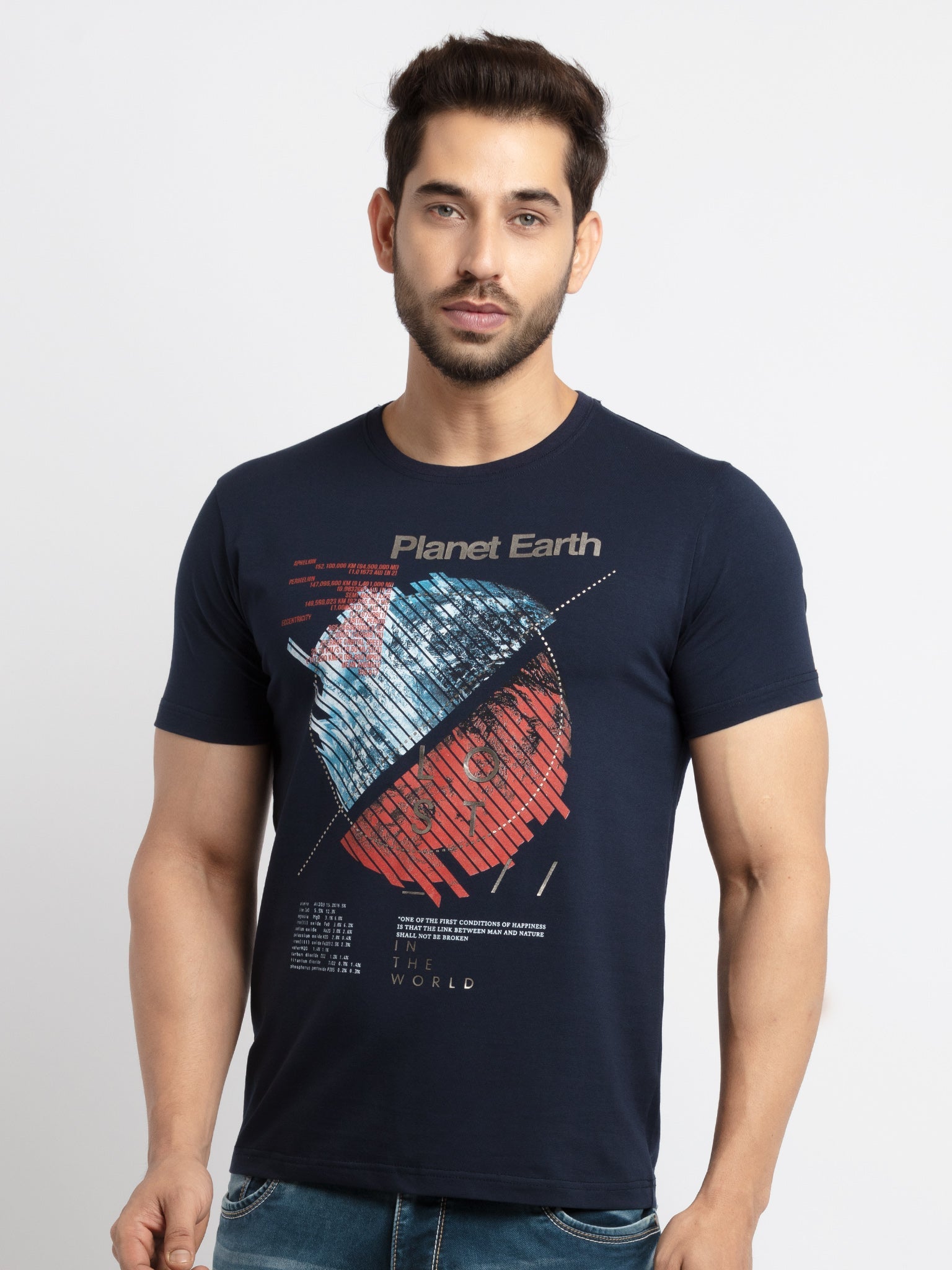 Status Quo Mens Printed Round Neck T-Shirt