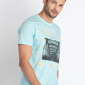 Mens All Over Printed Round Neck T-Shirt
