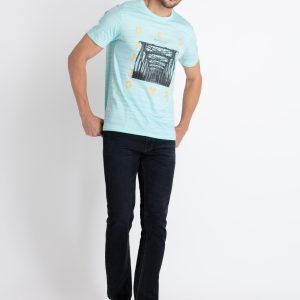 Mens All Over Printed Round Neck T-Shirt