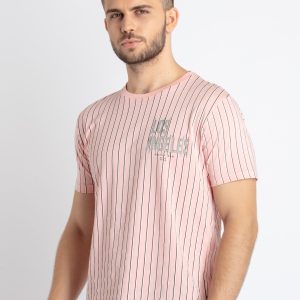 Mens Striped Round Neck T-Shirt