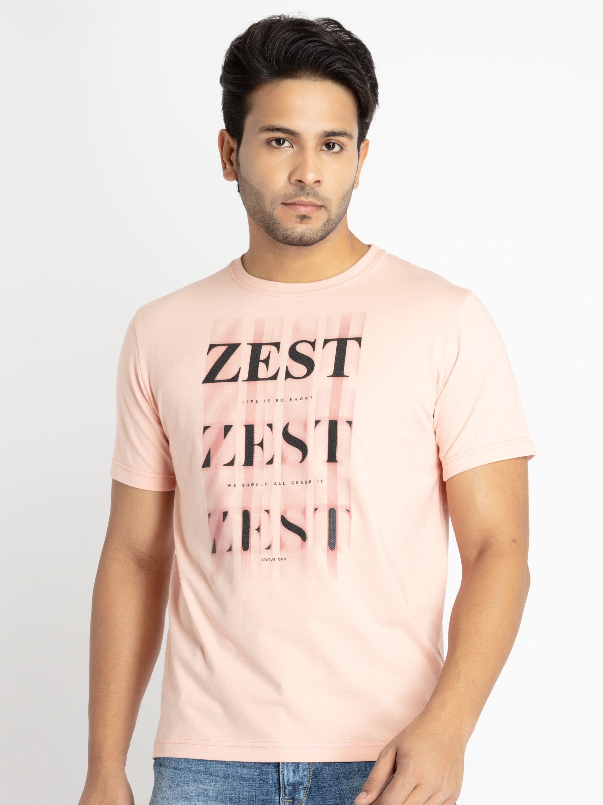 Status Quo Mens Front Printed Round Neck T-Shirt