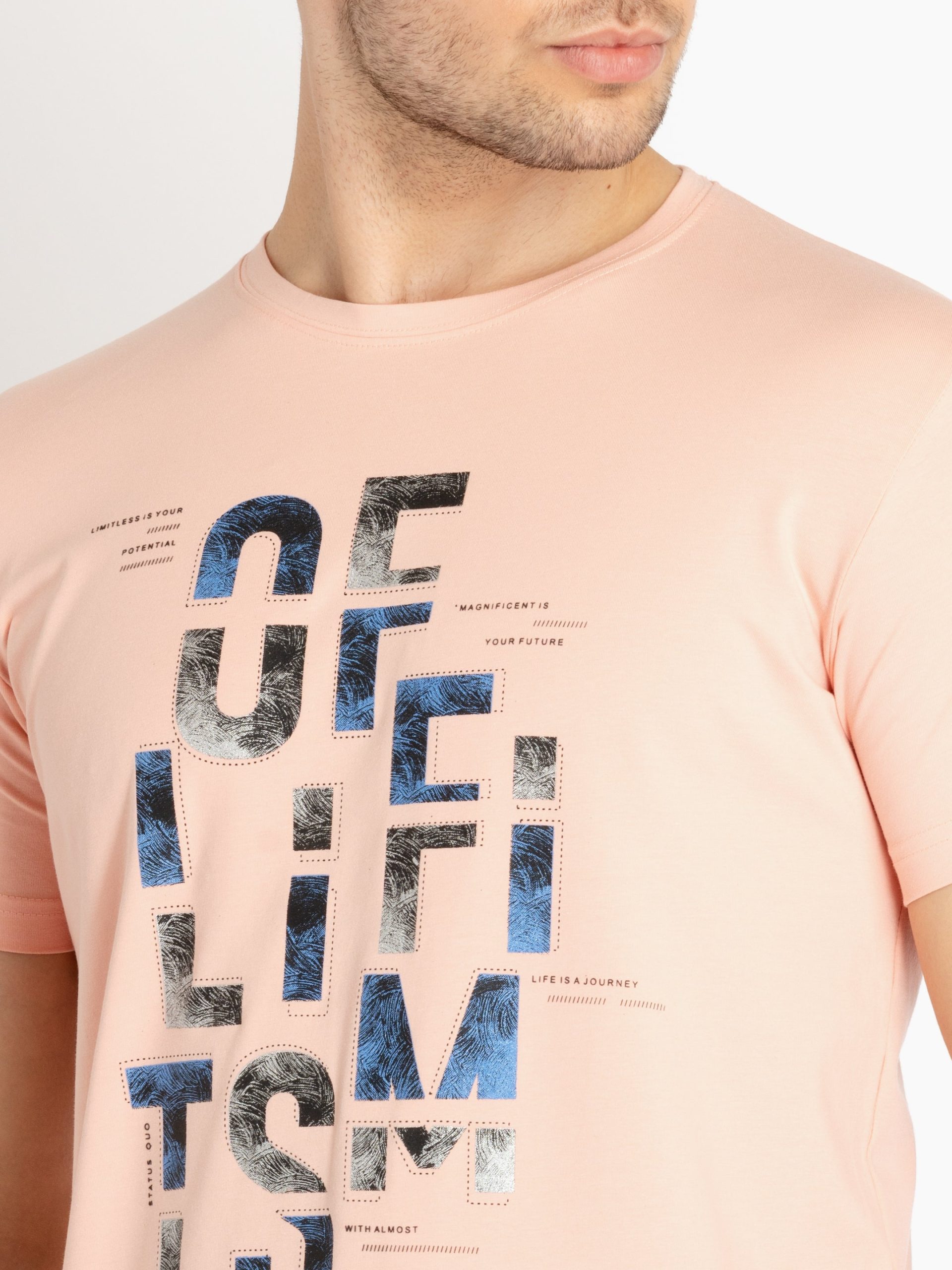 Status Quo Mens Printed Round Neck T-Shirt