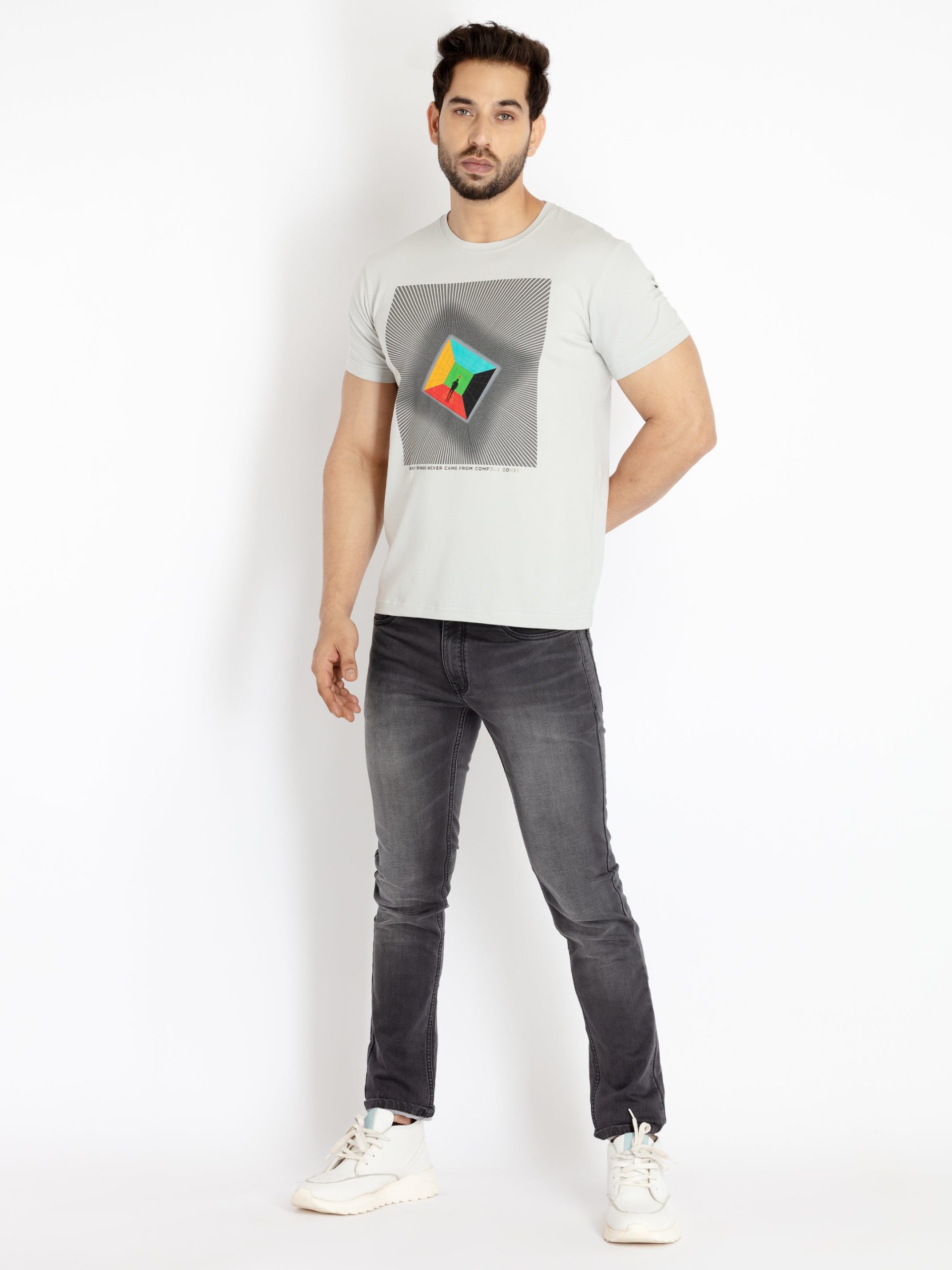 Status Quo Mens Printed Round Neck T-Shirt