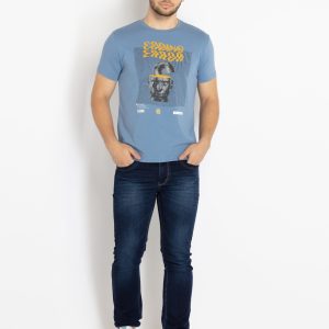 Mens Printed Round Neck T-Shirt