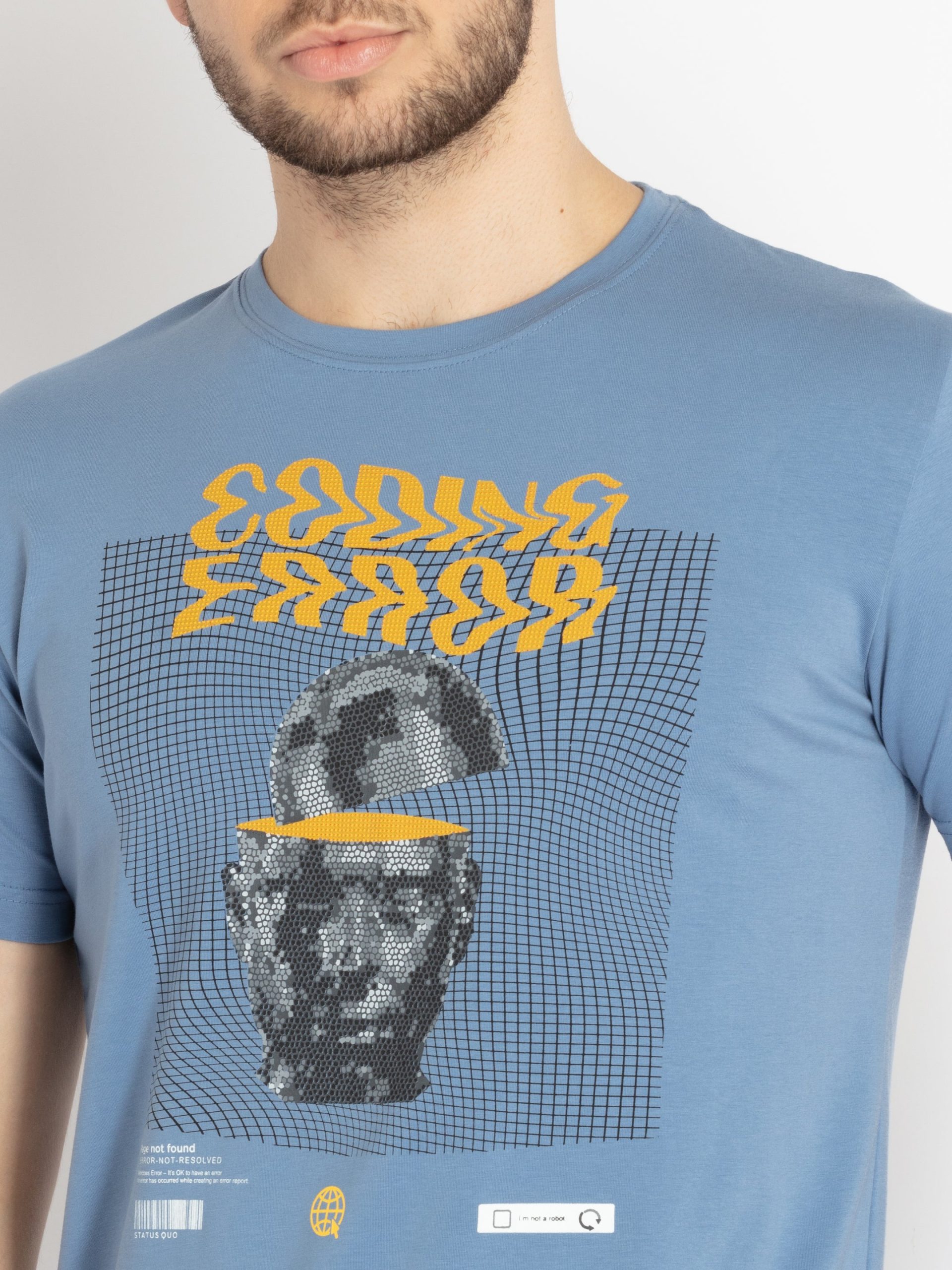 Mens Printed Round Neck T-Shirt