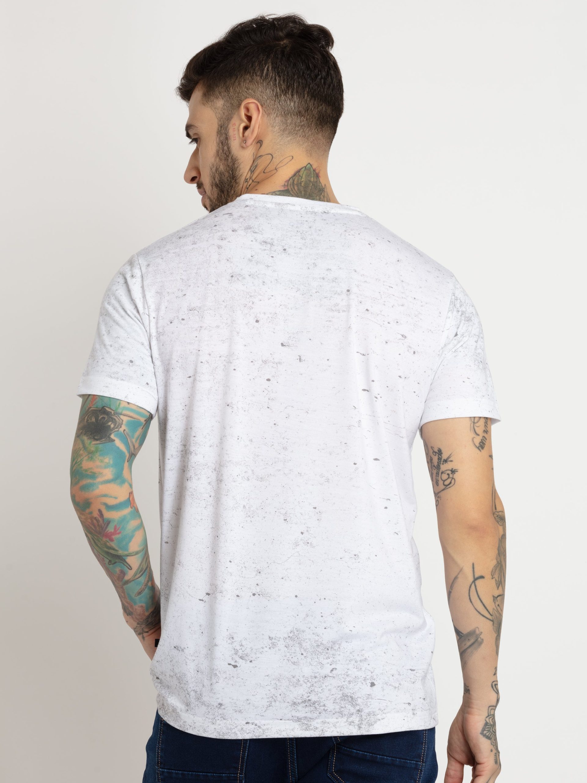 Status Quo Mens All Over Printed Round Neck T-Shirt