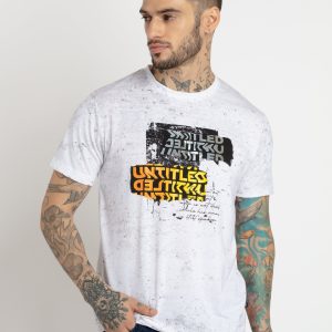 Status Quo Mens All Over Printed Round Neck T-Shirt