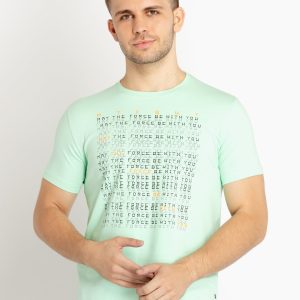 Mens Printed Round Neck T-Shirt