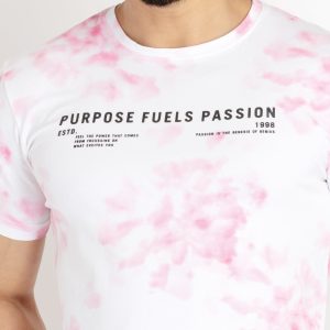 Status Quo Mens Tie Dye Round Neck T-Shirt
