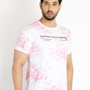 Status Quo Mens Tie Dye Round Neck T-Shirt