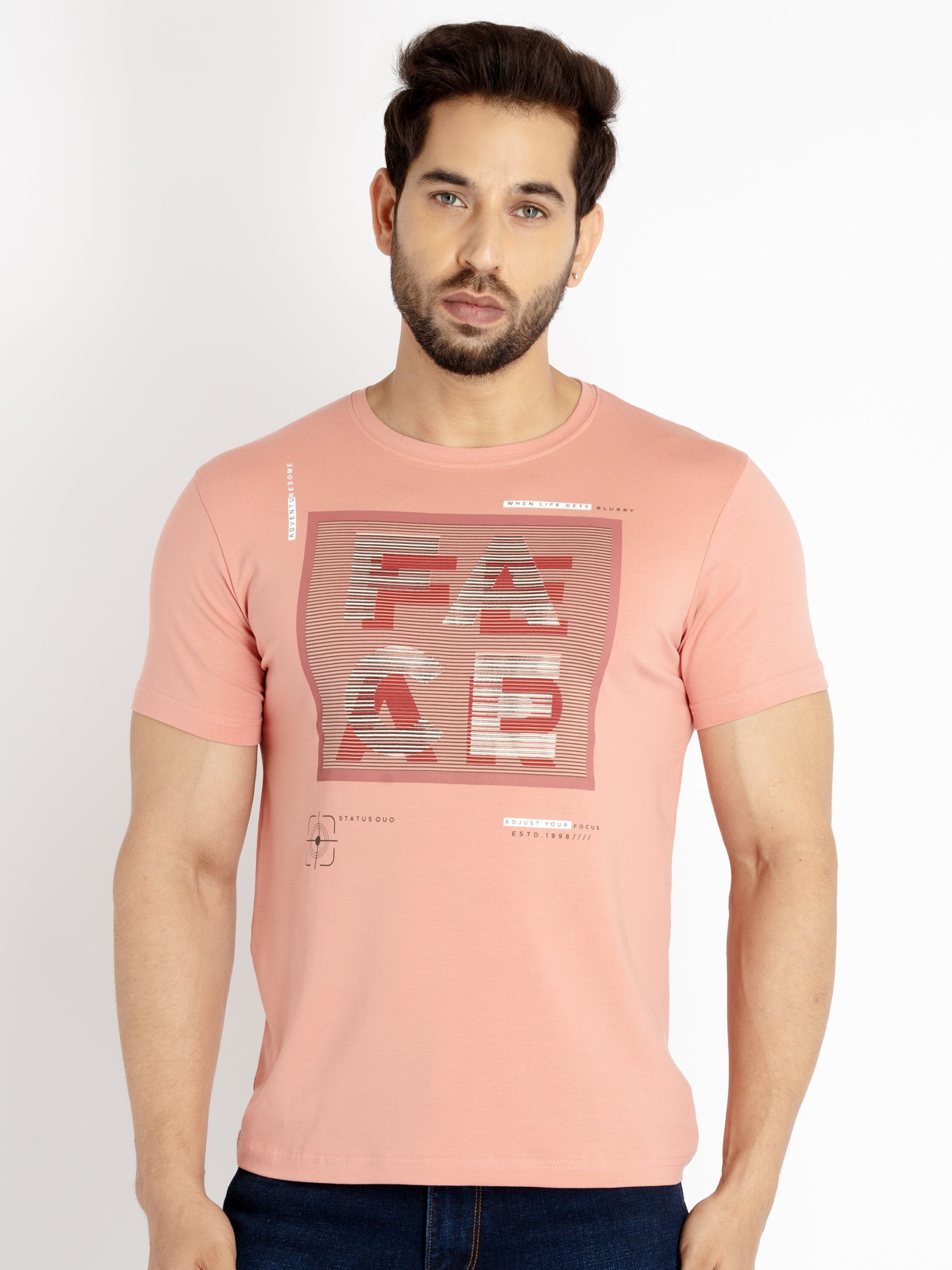 Status Quo Mens Printed Round Neck T-Shirt