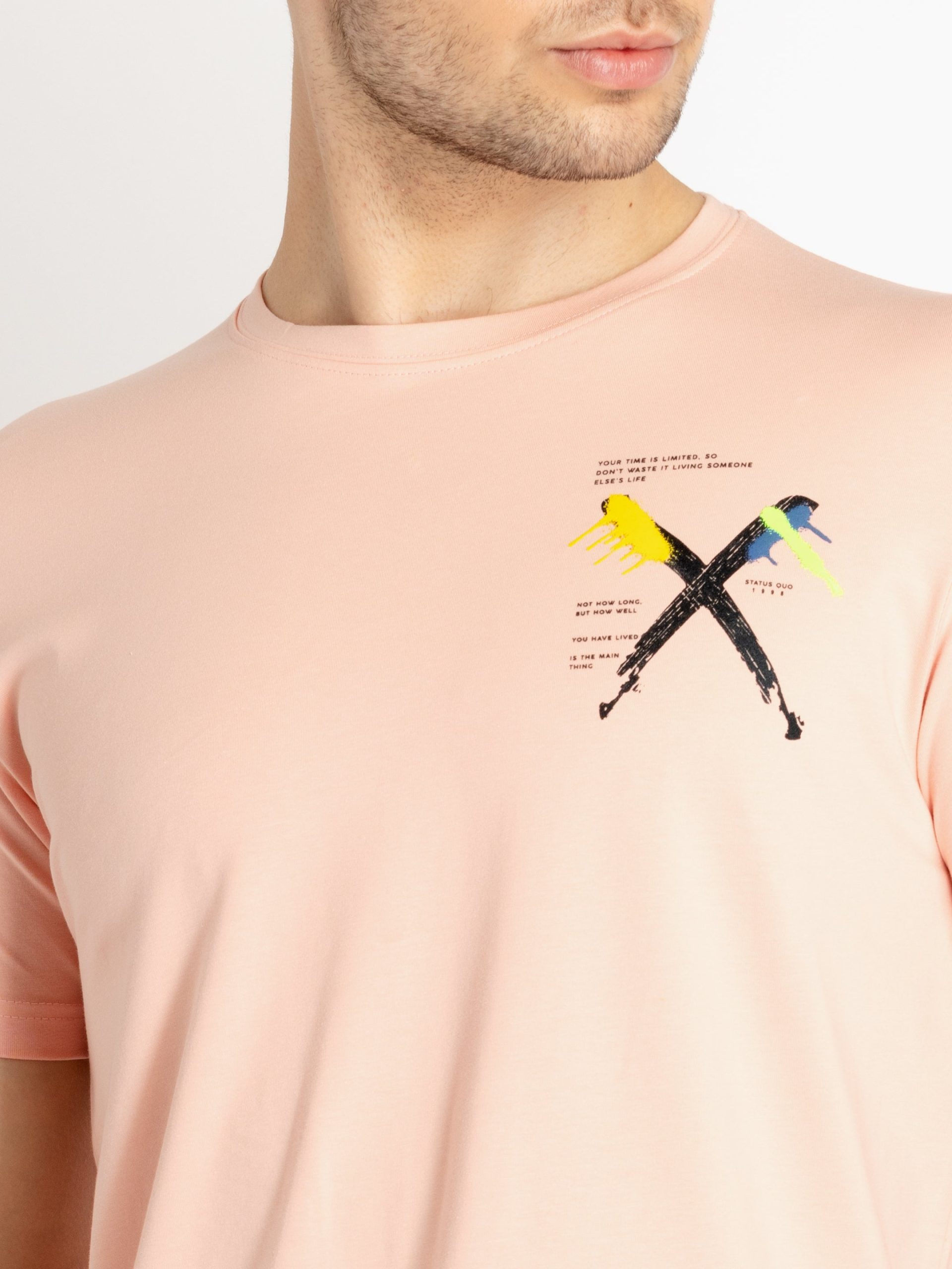 Status Quo Mens Printed Round Neck T-Shirt