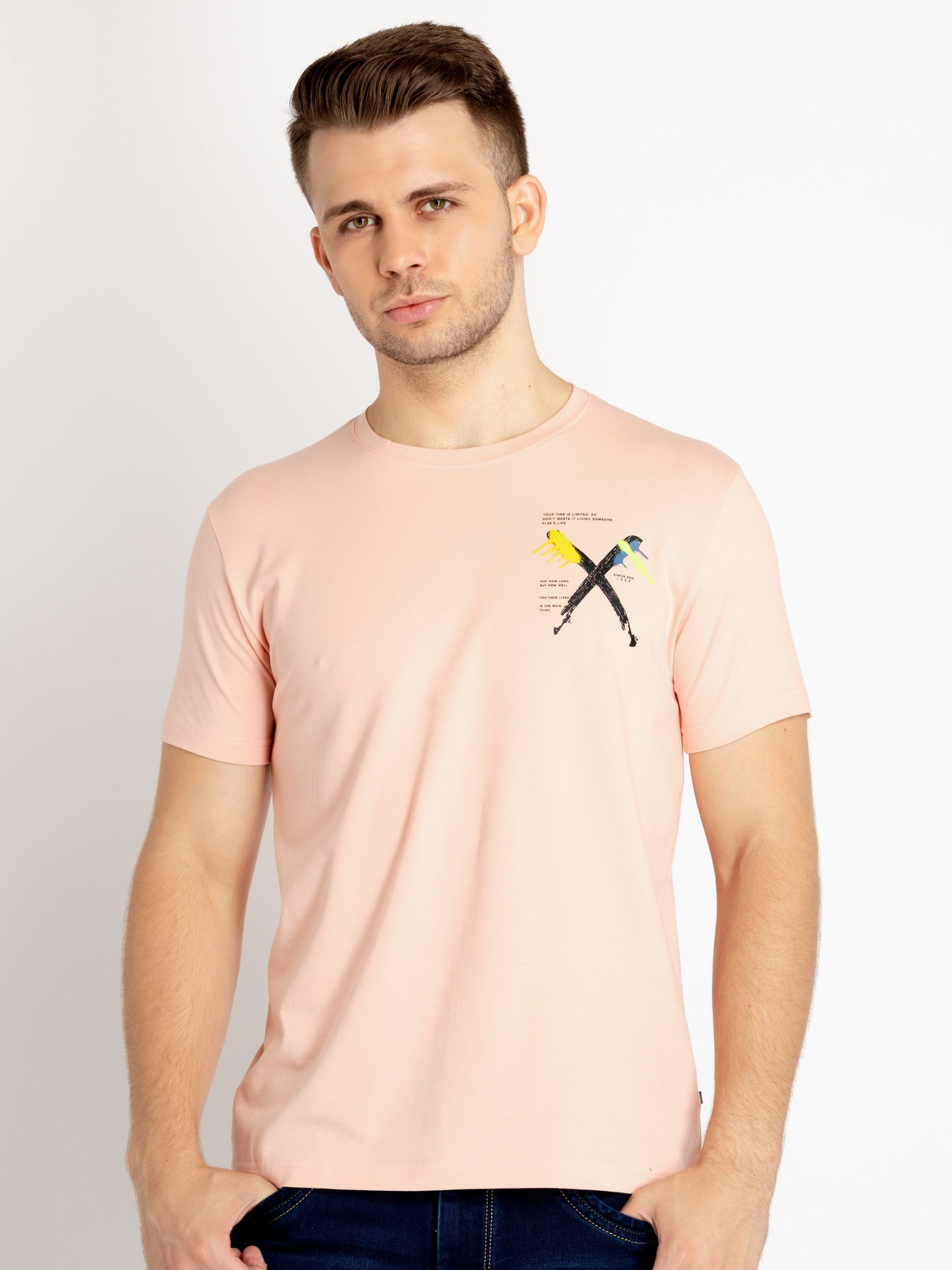 Status Quo Mens Printed Round Neck T-Shirt