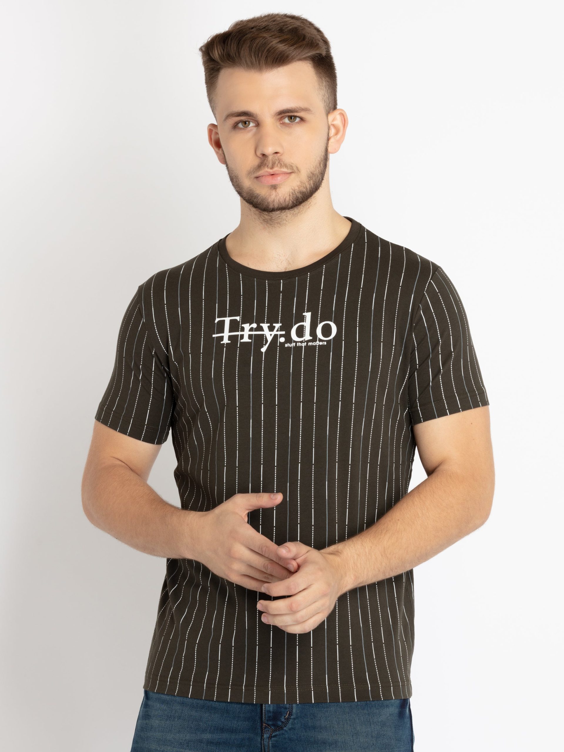 Status Quo Mens Printed Round Neck T-Shirt