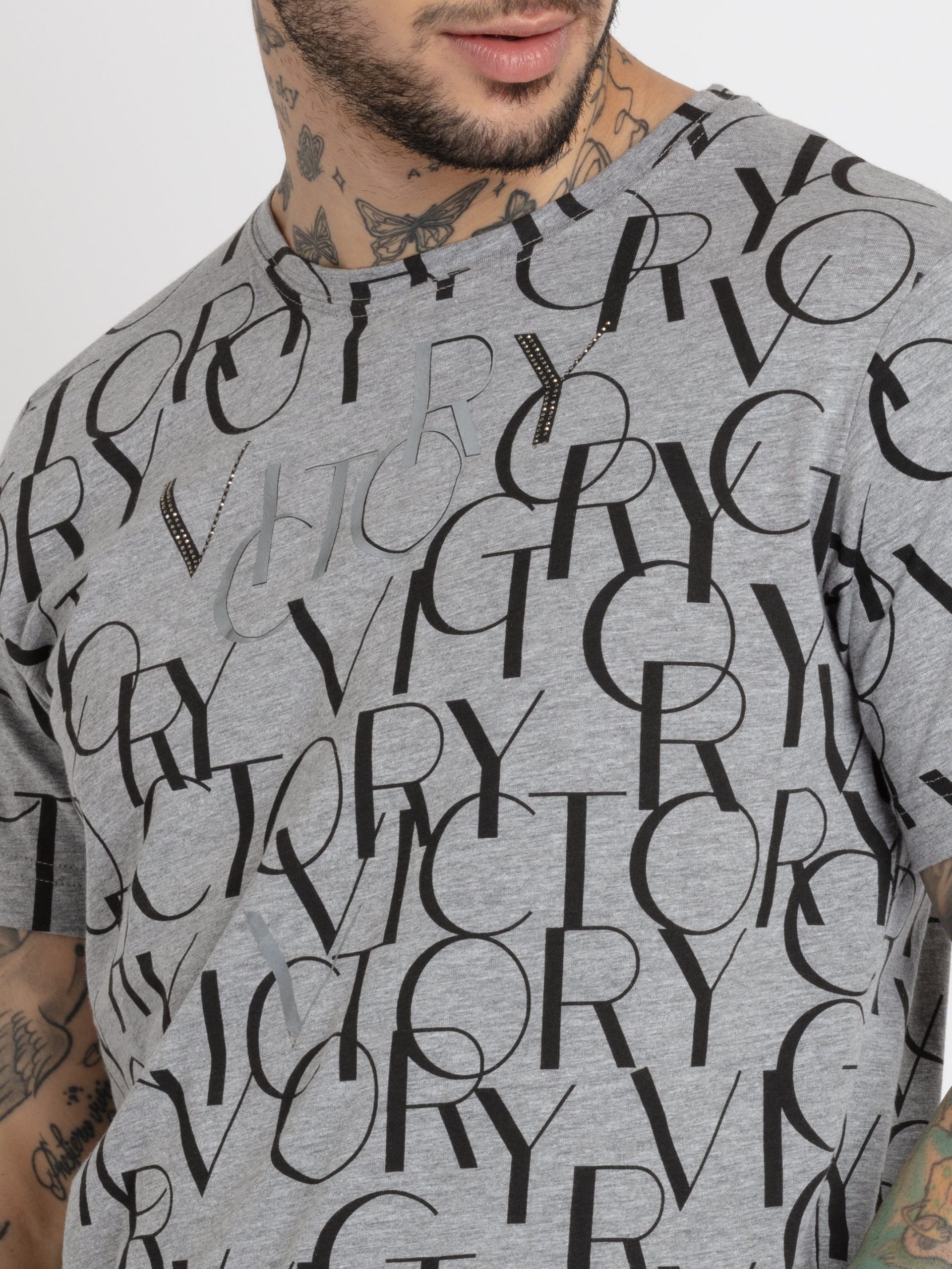 Status Quo Mens All Over Printed Round Neck T-Shirt