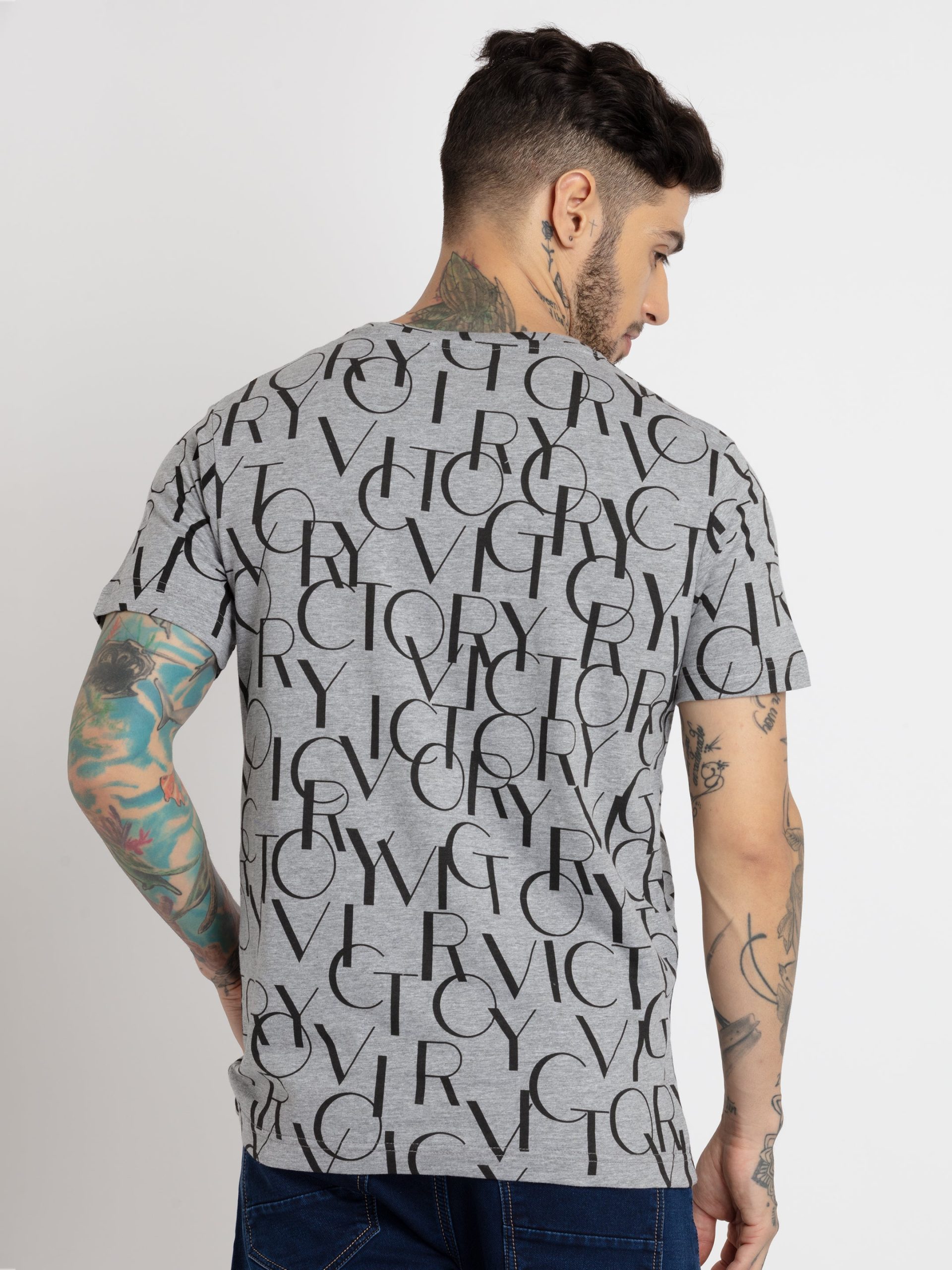 Status Quo Mens All Over Printed Round Neck T-Shirt