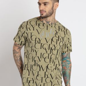 Status Quo Mens All Over Printed Round Neck T-Shirt