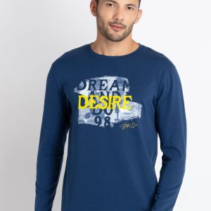 Mens Printed Round Neck T-Shirt