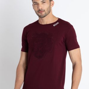 Mens Solid Round Neck T-Shirt
