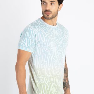 Mens All Over Printed Round Neck T-Shirt