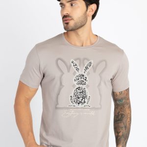 Mens Printed Round Neck T-Shirt