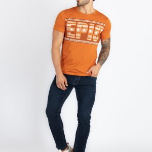 Mens Printed Round Neck T-Shirt