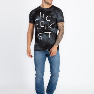 Mens All Over Printed Round Neck T-Shirt