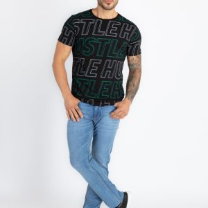 Mens All Over Printed Round Neck T-Shirt