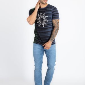 Mens All Over Printed Round Neck T-Shirt
