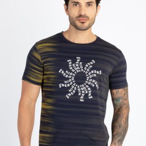 Mens All Over Printed Round Neck T-Shirt