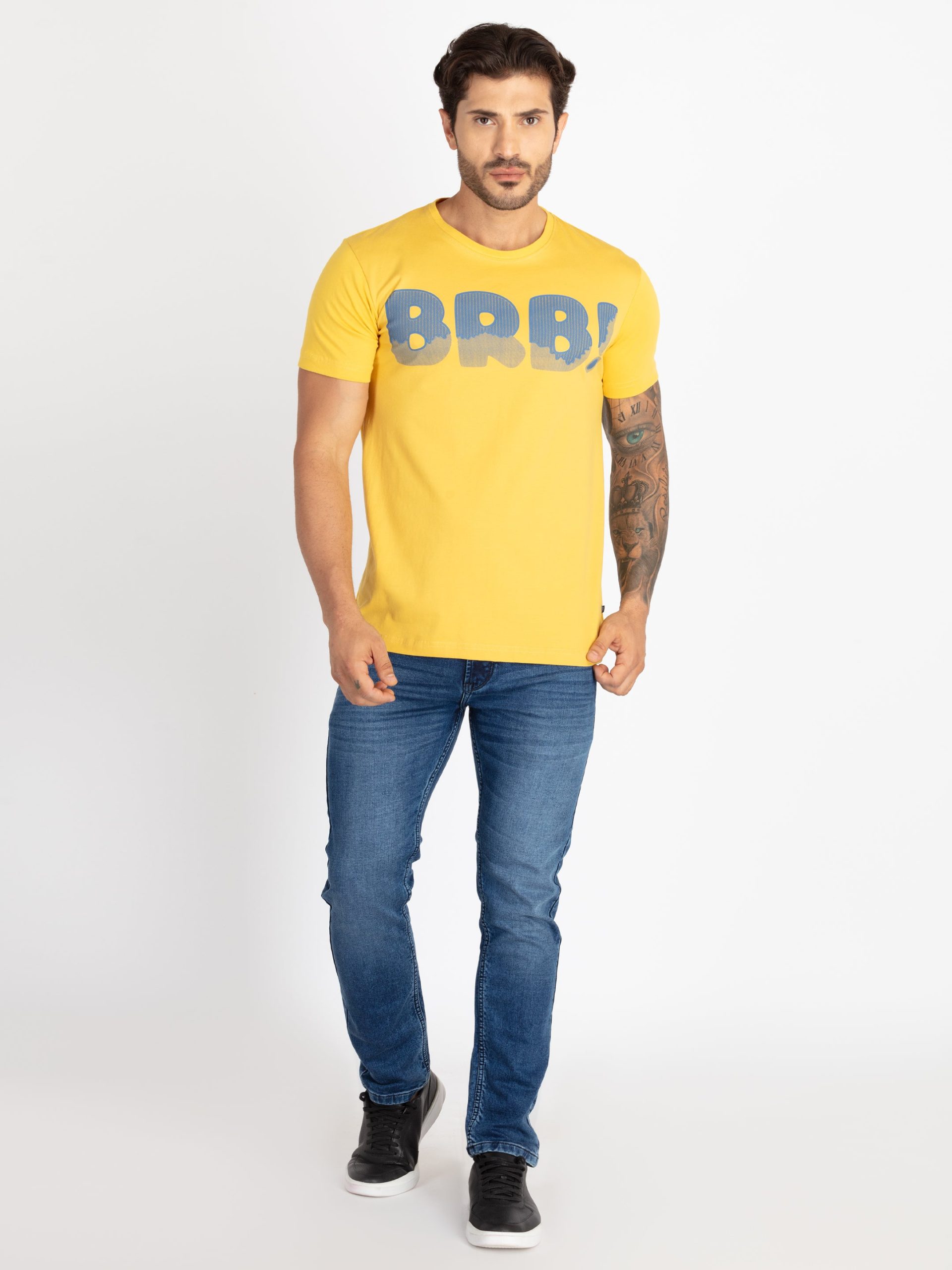 Mens Printed Round Neck T-Shirt