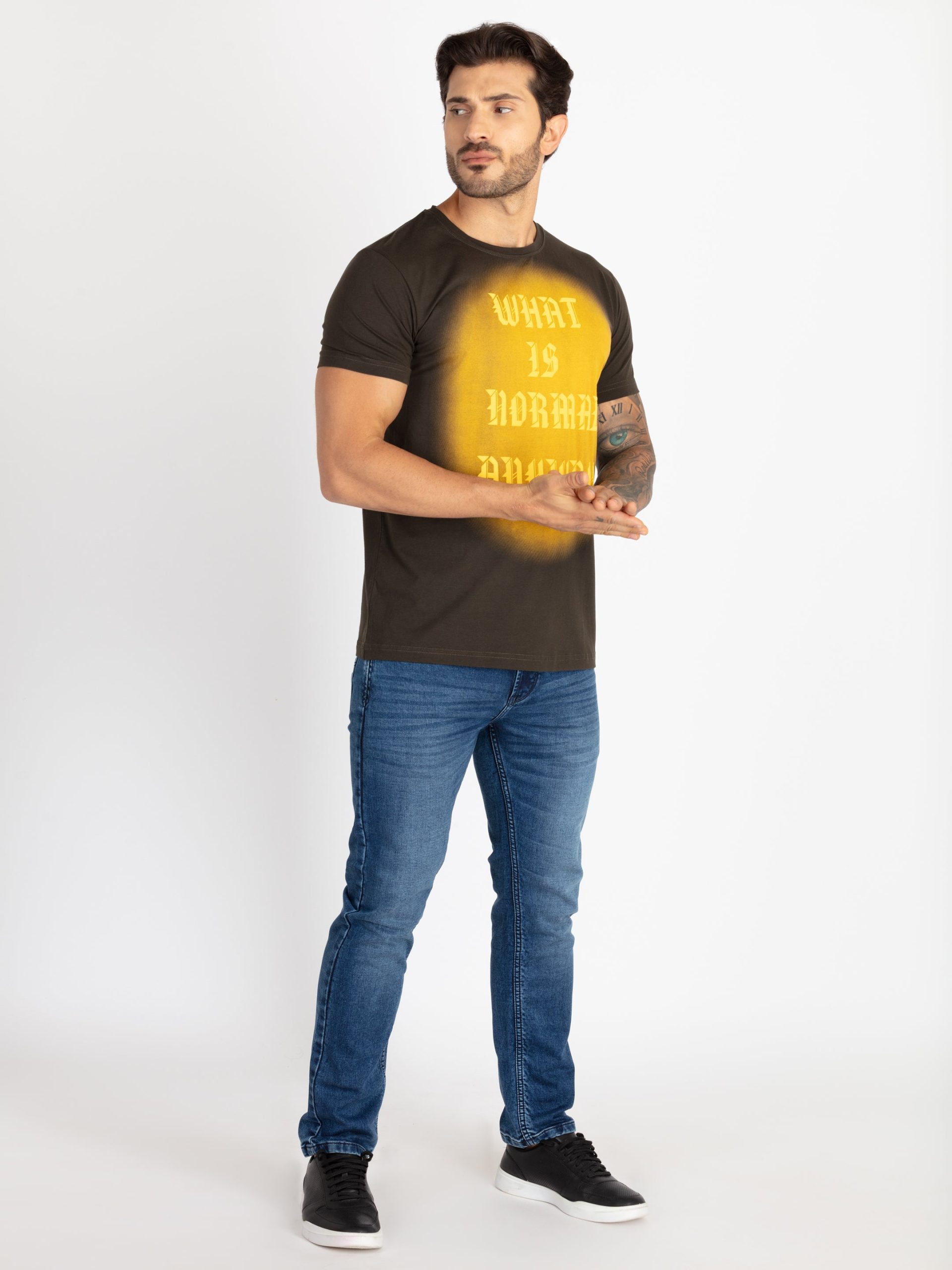Mens Printed Round Neck T-Shirts